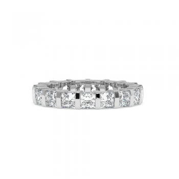 Inel/Verigheta Eternity cu Diamante Princess Cut de 2.88ct