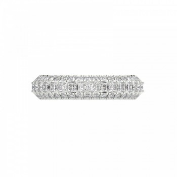 Inel/Verigheta Eternity cu Diamante Princess de 0.80 ct si Diamante rotunde de 0.48 ct