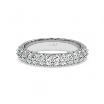 Inel/Verigheta Semi Eternity cu diamante de 0.96ct