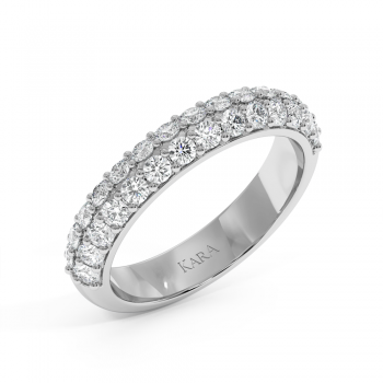 Inel/Verigheta Semi Eternity cu diamante de 0.96ct