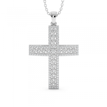 Pandantiv Cross cu Diamante de 0.33 ct