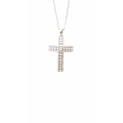 Pandantiv Cross cu Diamante de 0.33 ct