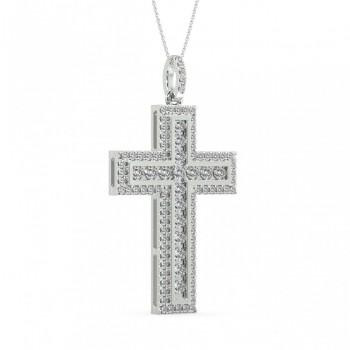 Pandantiv Cross cu diamante de 0.73 ct