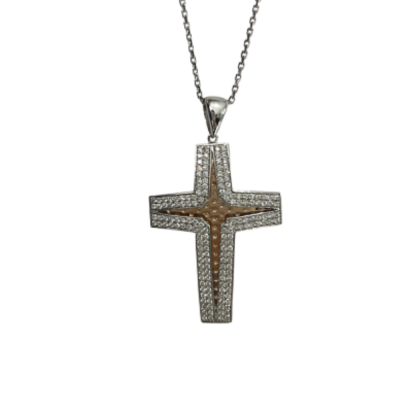 Pandantiv Cross cu diamante de 2.62 ct