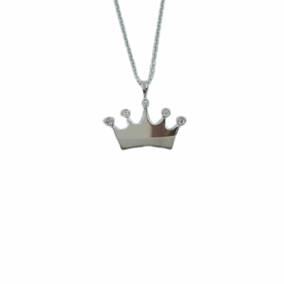 Pandantiv Crown cu Diamante de 0.11 ct