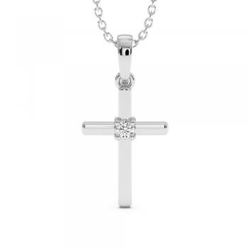 Pandantiv Cruciulita cu Diamante de 0.05 ct