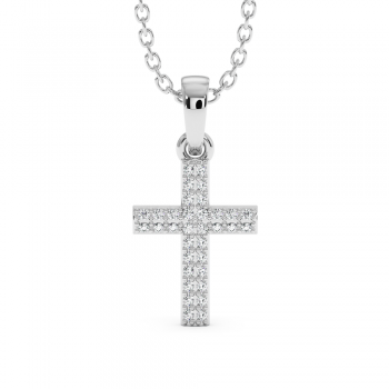 Pandantiv cruciulita cu diamante de 0.17 ct