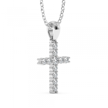 Pandantiv Cruciulita cu Diamante de 0.21 ct