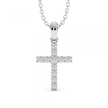 Pandantiv Cruciulita cu Diamante de 0.21 ct