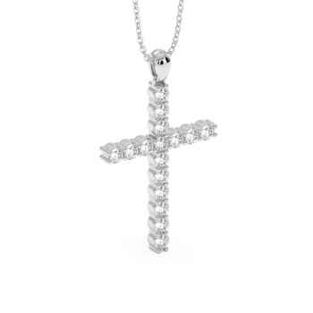 Pandantiv Cruciulita cu diamante de 1.06 ct