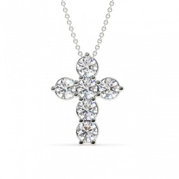 Pandantiv Cruciulita cu Diamante de 1.08 ct