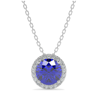 Pandantiv cu Diamante de 0.13 ct si Tanzanite de 0.65 ct