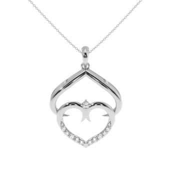 Pandantiv Lover cu diamante de 0.13ct