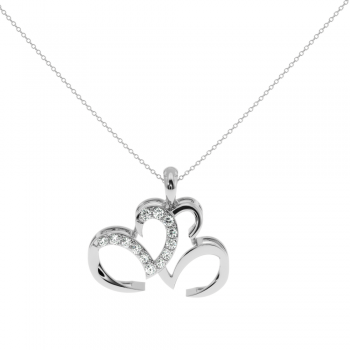 Pandantiv Lover cu diamante de 0.14ct