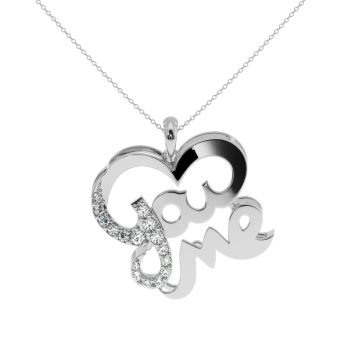 Pandantiv Lover cu diamante de 0.21ct