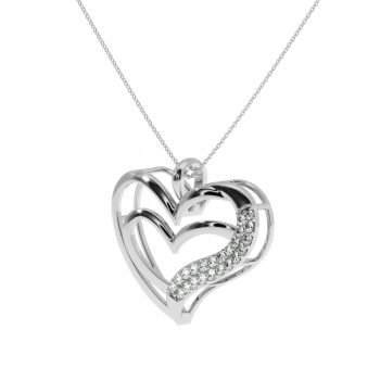 Pandantiv Lover cu diamante de 0.22ct