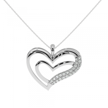 Pandantiv Lover cu diamante de 0.22ct