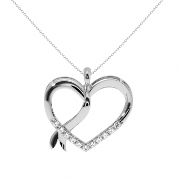 Pandantiv Lover cu diamante de 0.23ct