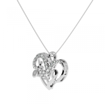 Pandantiv Lover cu diamante de 0.24ct