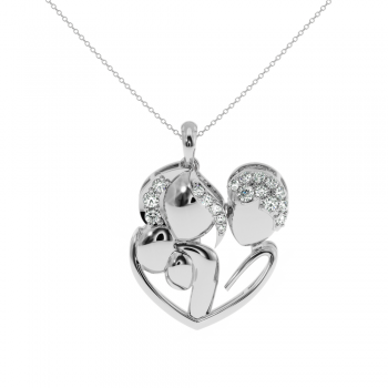 Pandantiv Lover cu diamante de 0.25ct