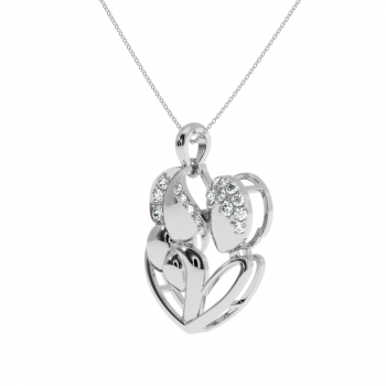 Pandantiv Lover cu diamante de 0.25ct