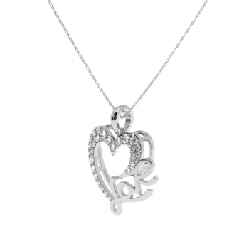 Pandantiv Lover cu diamante de 0.27ct