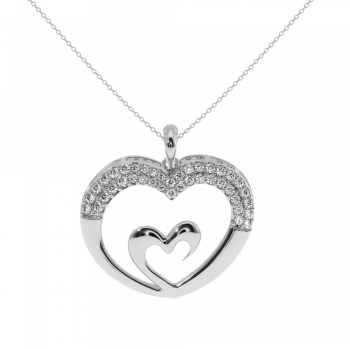 Pandantiv Lover cu diamante de 0.32ct