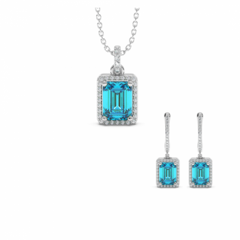 Set cu Diamante de 0.62 ct si Topaz de 5.93 ct