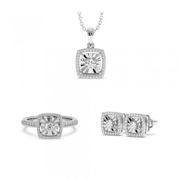 Set de bijuterii cu diamante de 0.87ct