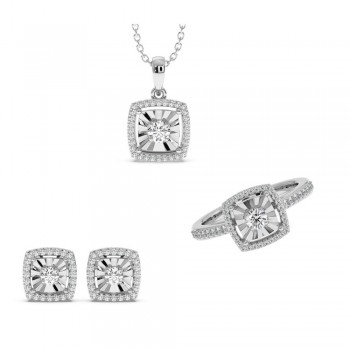 Set de bijuterii cu diamante de 0.87ct